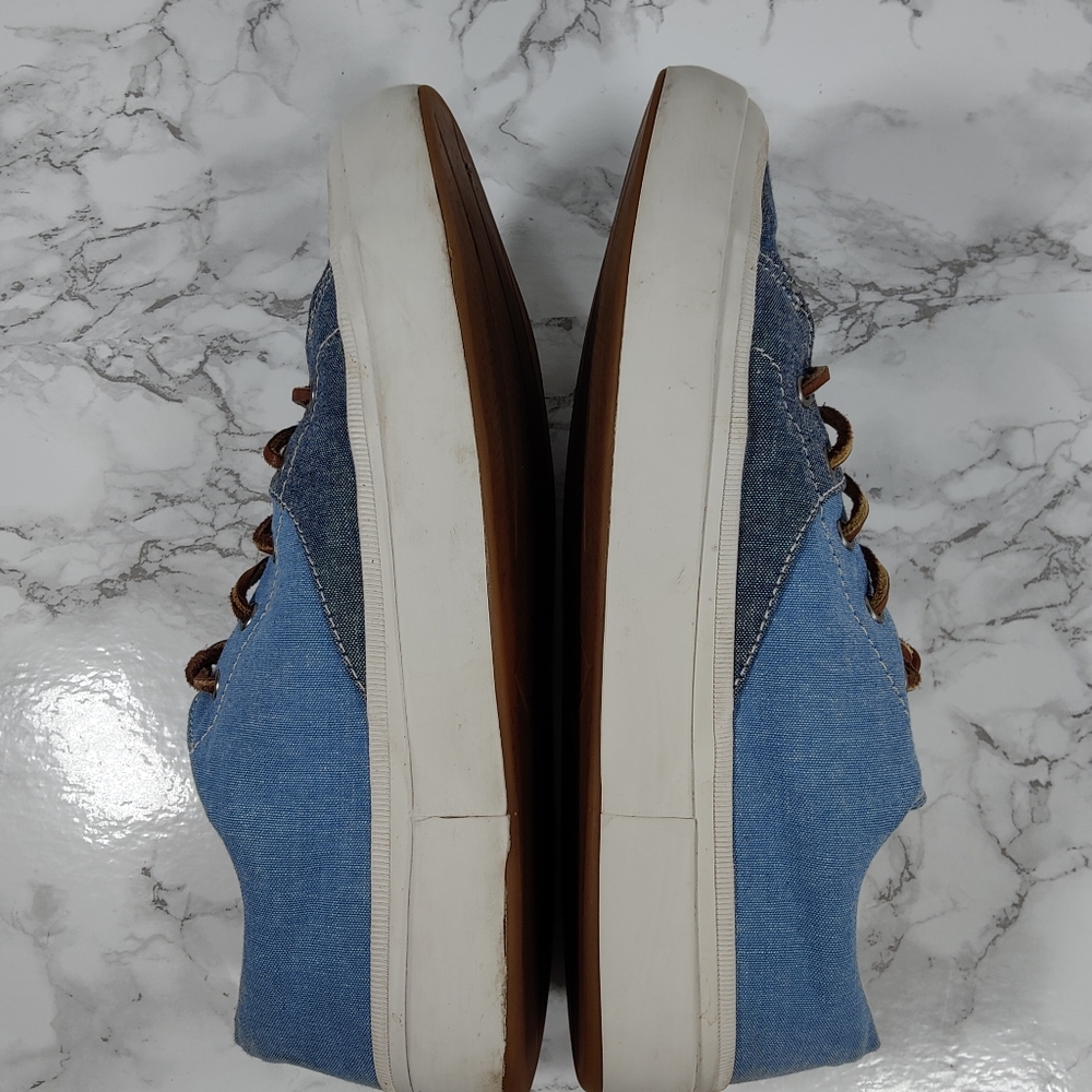 Sperry Topsider Haven Chambray Lace Up Sneakers Size 8 - Picture 6 of 9